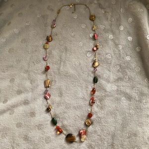 Lia Sophia gold multi-stone necklace